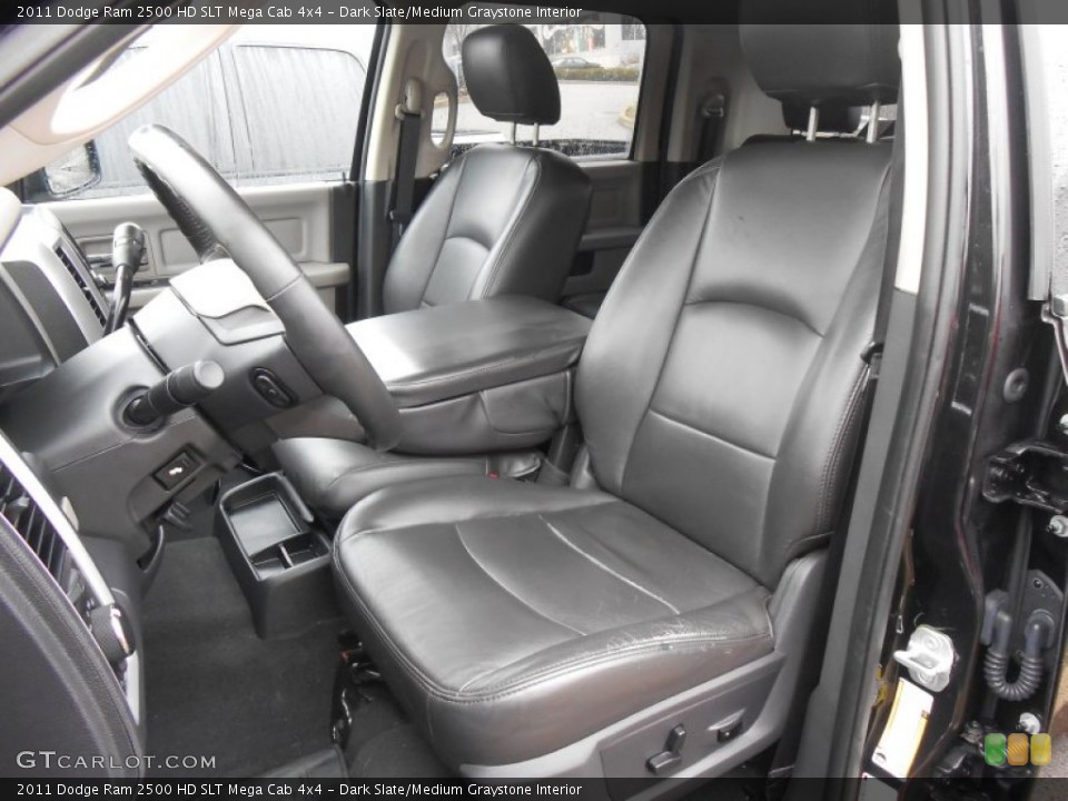 Dark Slate/Medium Graystone Interior Front Seat for the 2011 Dodge Ram 2500 HD SLT Mega Cab 4x4 #89727072
