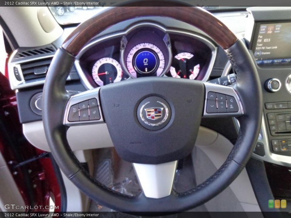 Shale/Ebony Interior Steering Wheel for the 2012 Cadillac SRX Luxury AWD #89727114