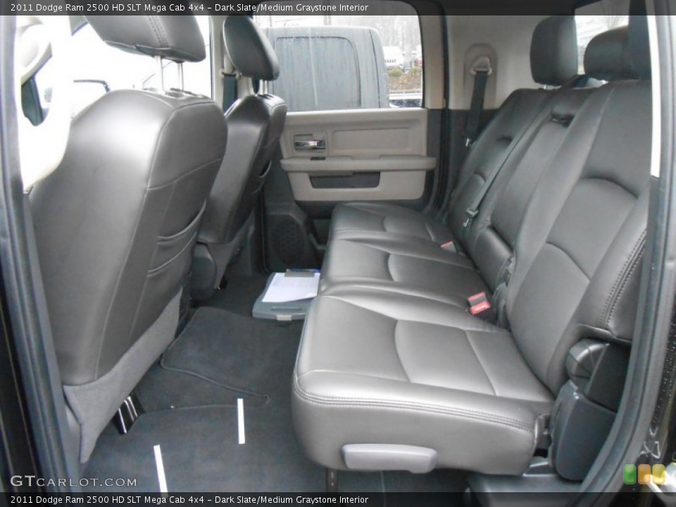 Dark Slate/Medium Graystone Interior Rear Seat for the 2011 Dodge Ram 2500 HD SLT Mega Cab 4x4 #89727220