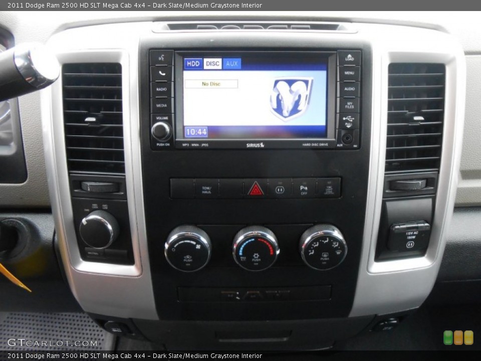 Dark Slate/Medium Graystone Interior Controls for the 2011 Dodge Ram 2500 HD SLT Mega Cab 4x4 #89727343