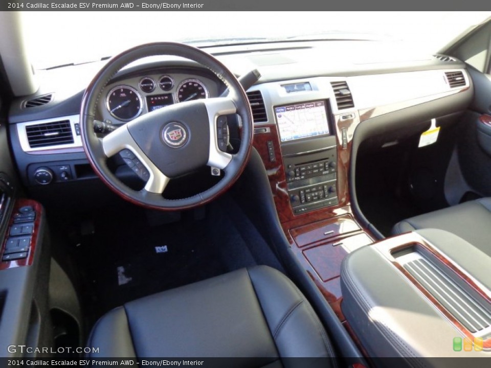 Ebony/Ebony Interior Prime Interior for the 2014 Cadillac Escalade ESV Premium AWD #89730745