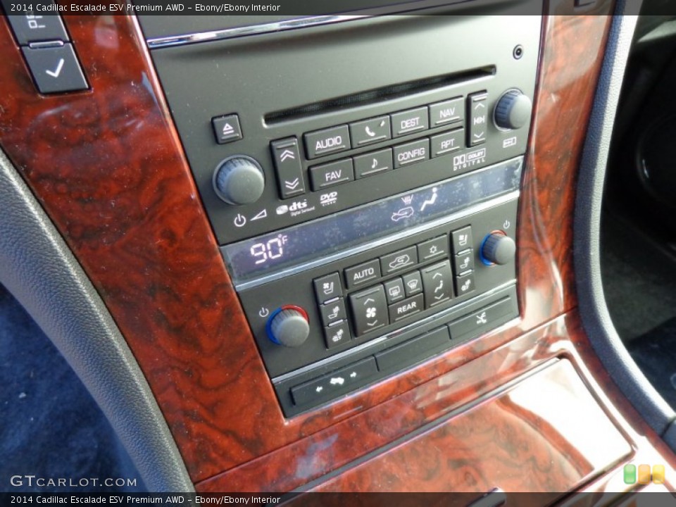 Ebony/Ebony Interior Controls for the 2014 Cadillac Escalade ESV Premium AWD #89731018