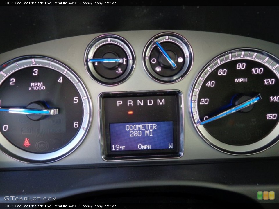 Ebony/Ebony Interior Gauges for the 2014 Cadillac Escalade ESV Premium AWD #89731114