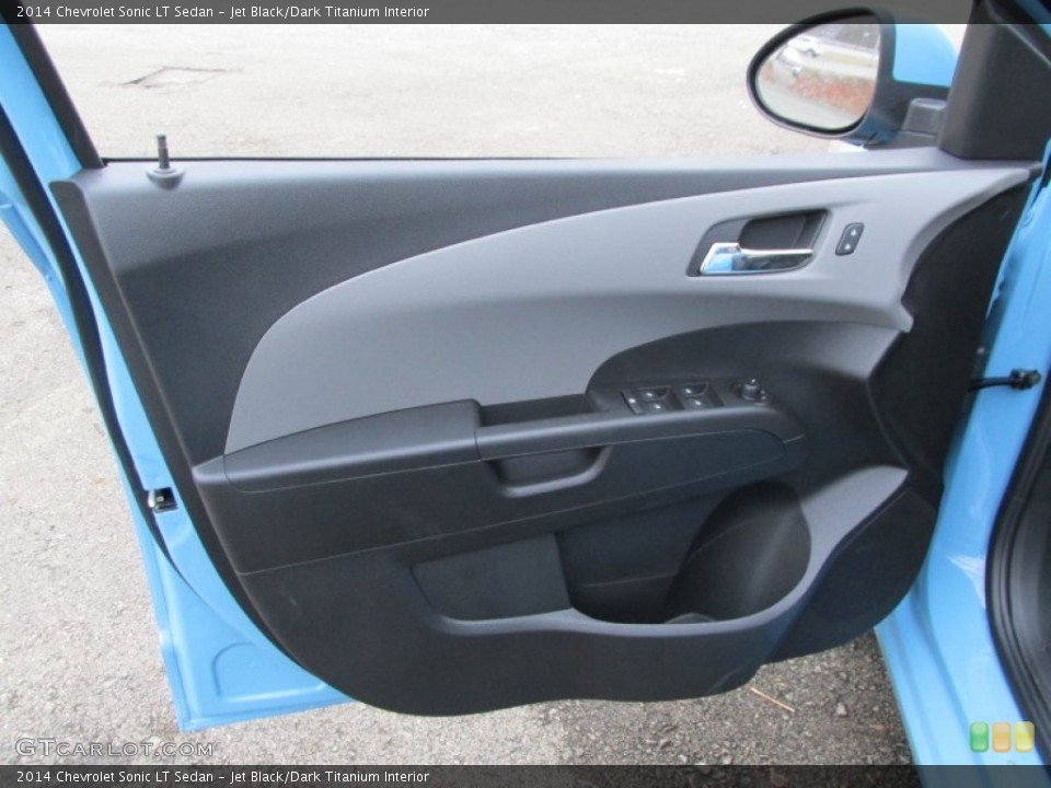 Jet Black/Dark Titanium Interior Door Panel for the 2014 Chevrolet Sonic LT Sedan #89735299