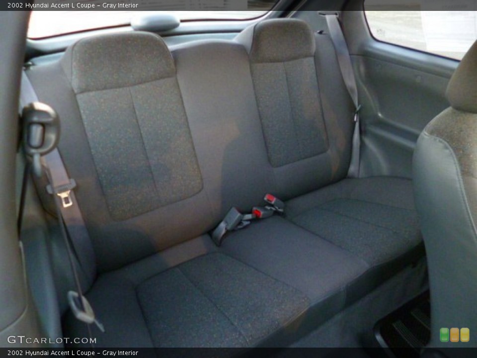 Gray Interior Rear Seat for the 2002 Hyundai Accent L Coupe #89736262