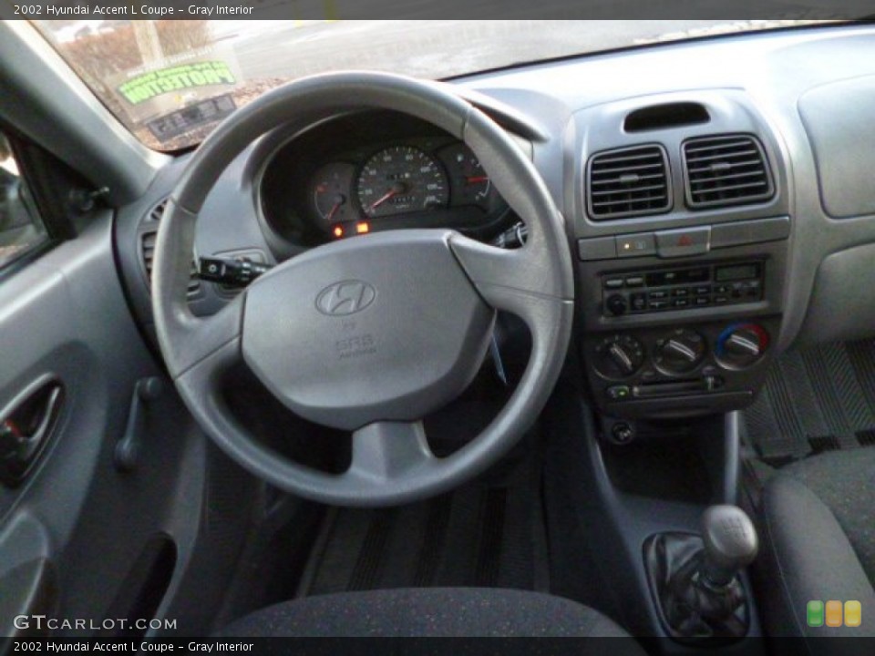 Gray Interior Dashboard for the 2002 Hyundai Accent L Coupe #89736283