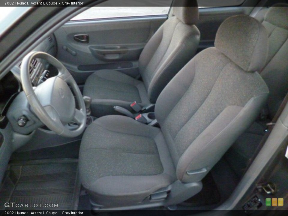 Gray Interior Front Seat for the 2002 Hyundai Accent L Coupe #89736307