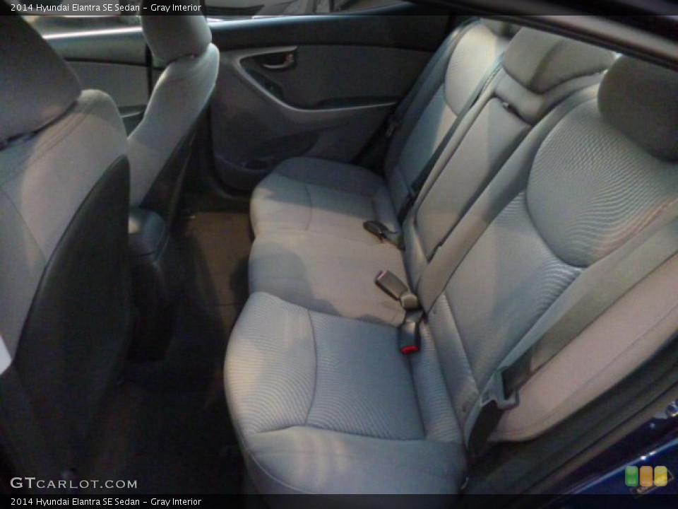 Gray Interior Rear Seat for the 2014 Hyundai Elantra SE Sedan #89738559