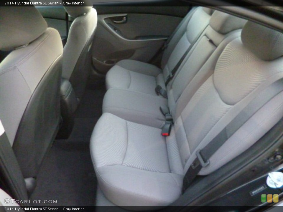 Gray Interior Rear Seat for the 2014 Hyundai Elantra SE Sedan #89739013