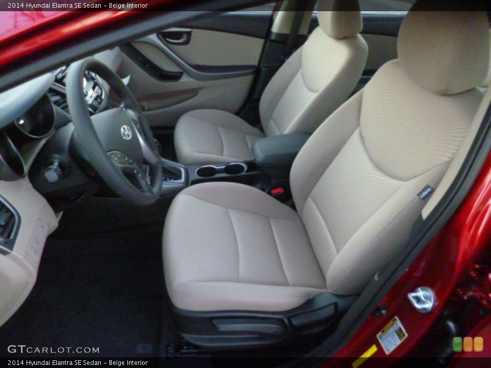 Beige Interior Front Seat for the 2014 Hyundai Elantra SE Sedan #89739508