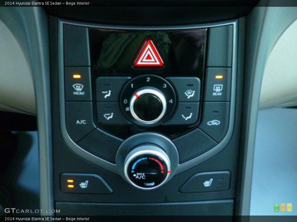 Beige Interior Controls for the 2014 Hyundai Elantra SE Sedan #89739577