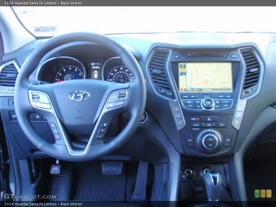 Black Interior Dashboard for the 2014 Hyundai Santa Fe Limited #89740501