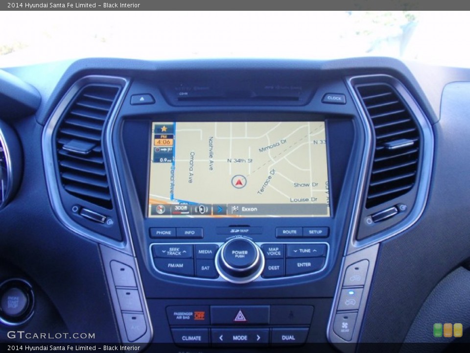 Black Interior Navigation for the 2014 Hyundai Santa Fe Limited #89740540