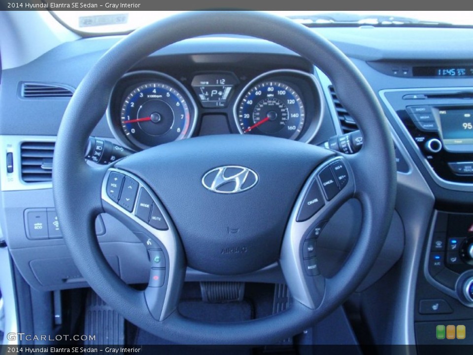 Gray Interior Steering Wheel for the 2014 Hyundai Elantra SE Sedan #89741449