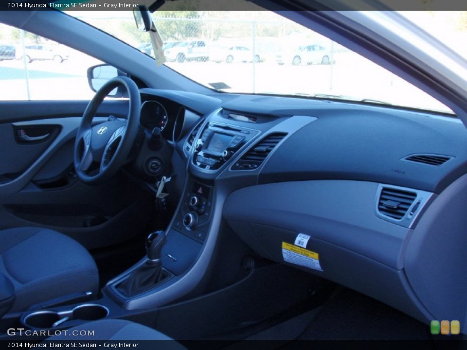 Gray Interior Dashboard for the 2014 Hyundai Elantra SE Sedan #89742787