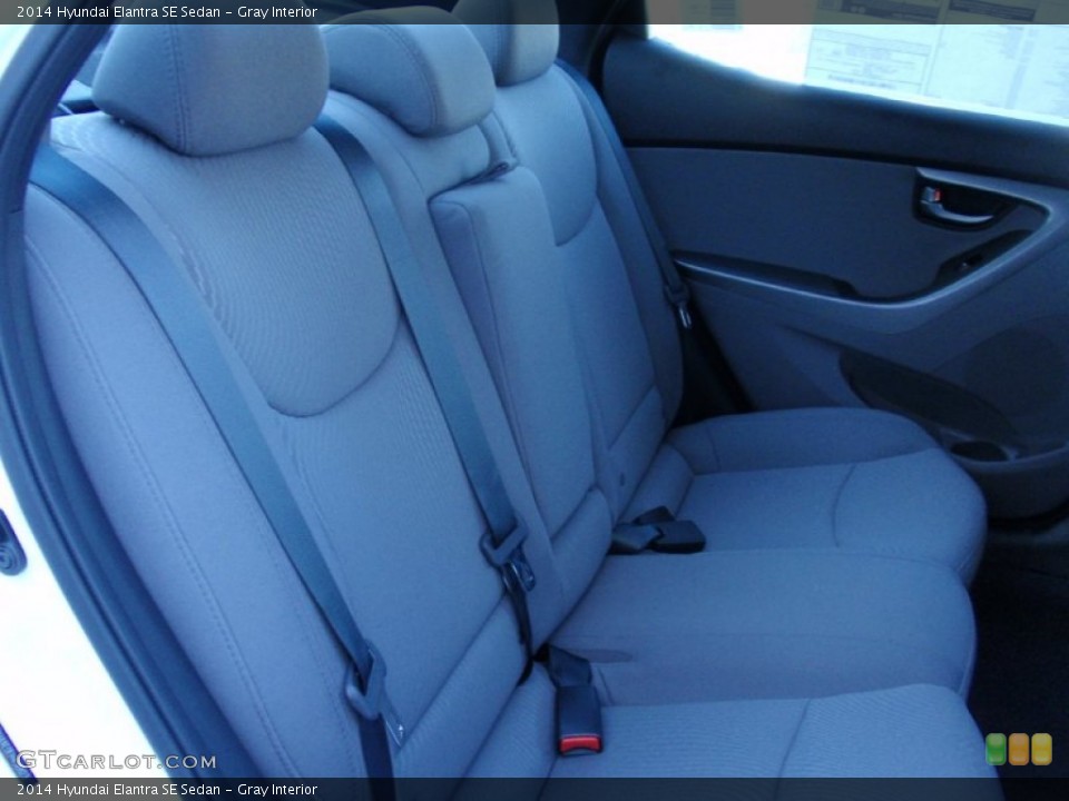Gray Interior Rear Seat for the 2014 Hyundai Elantra SE Sedan #89742862