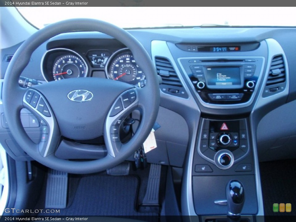 Gray Interior Dashboard for the 2014 Hyundai Elantra SE Sedan #89743021