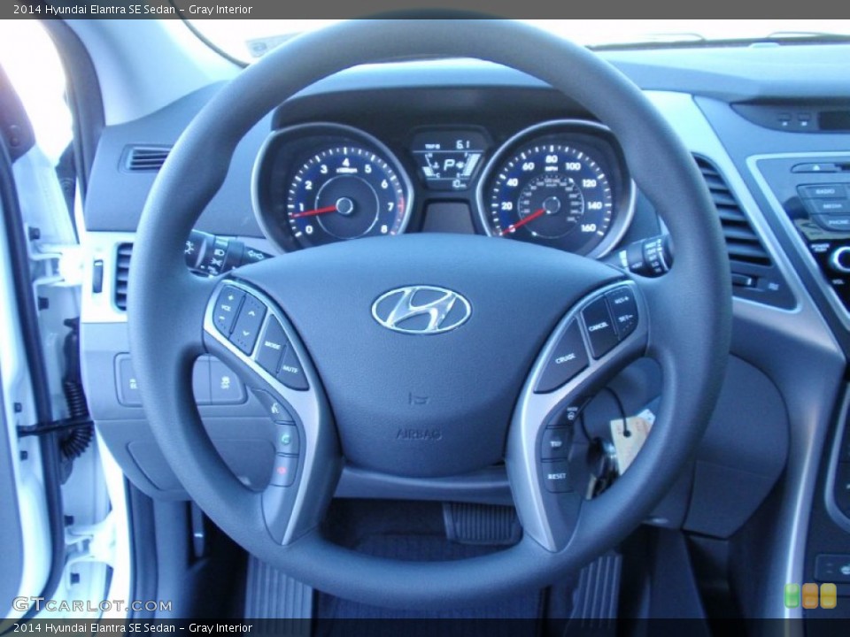 Gray Interior Steering Wheel for the 2014 Hyundai Elantra SE Sedan #89743099