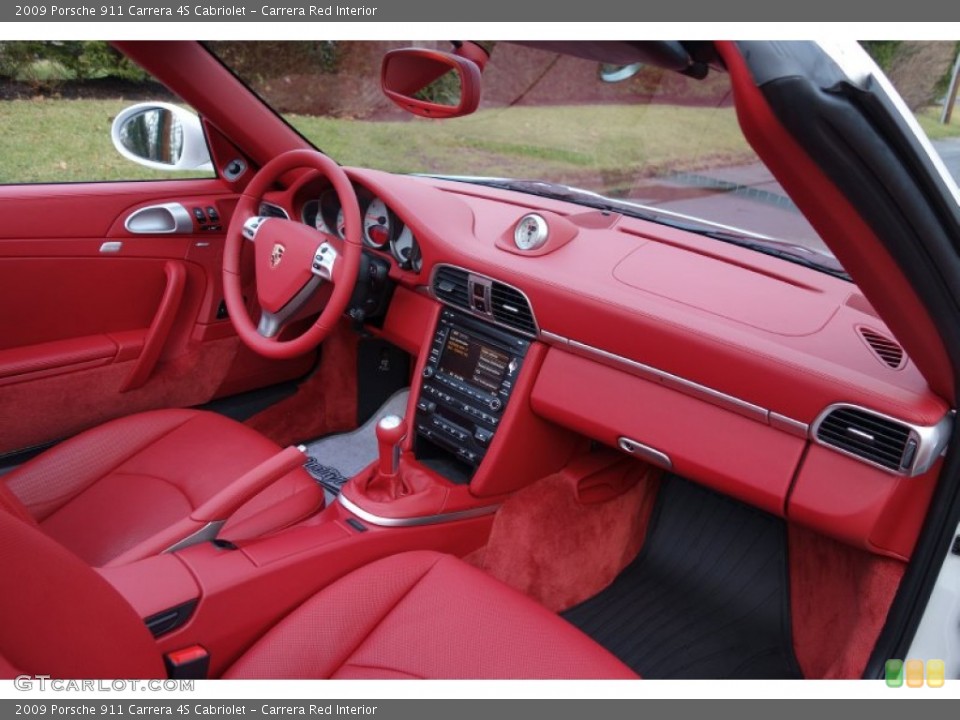 Carrera Red Interior Dashboard for the 2009 Porsche 911 Carrera 4S Cabriolet #89744407