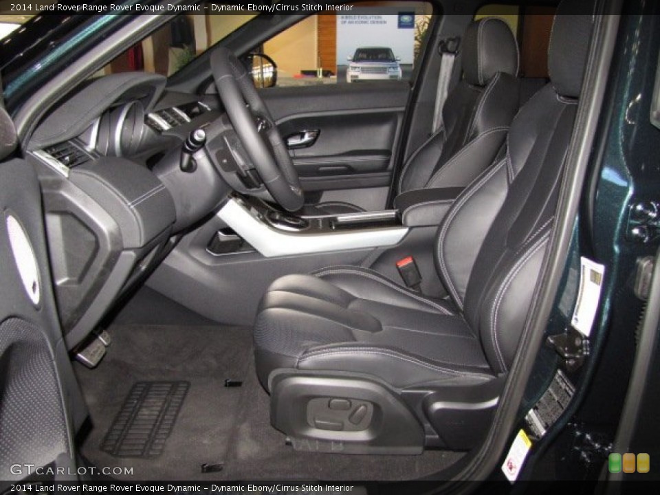 Dynamic Ebony/Cirrus Stitch Interior Front Seat for the 2014 Land Rover Range Rover Evoque Dynamic #89751679