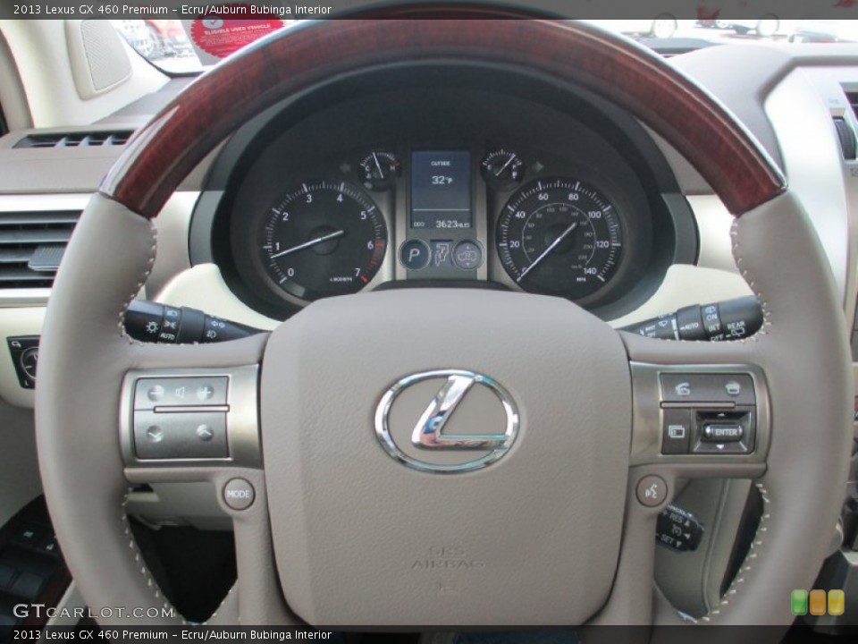 Ecru/Auburn Bubinga Interior Steering Wheel for the 2013 Lexus GX 460 Premium #89752561