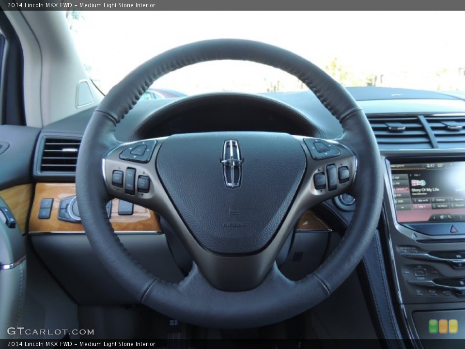 Medium Light Stone Interior Steering Wheel for the 2014 Lincoln MKX FWD #89759827