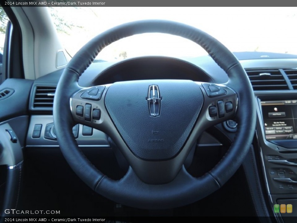 Ceramic/Dark Tuxedo Interior Steering Wheel for the 2014 Lincoln MKX AWD #89759923