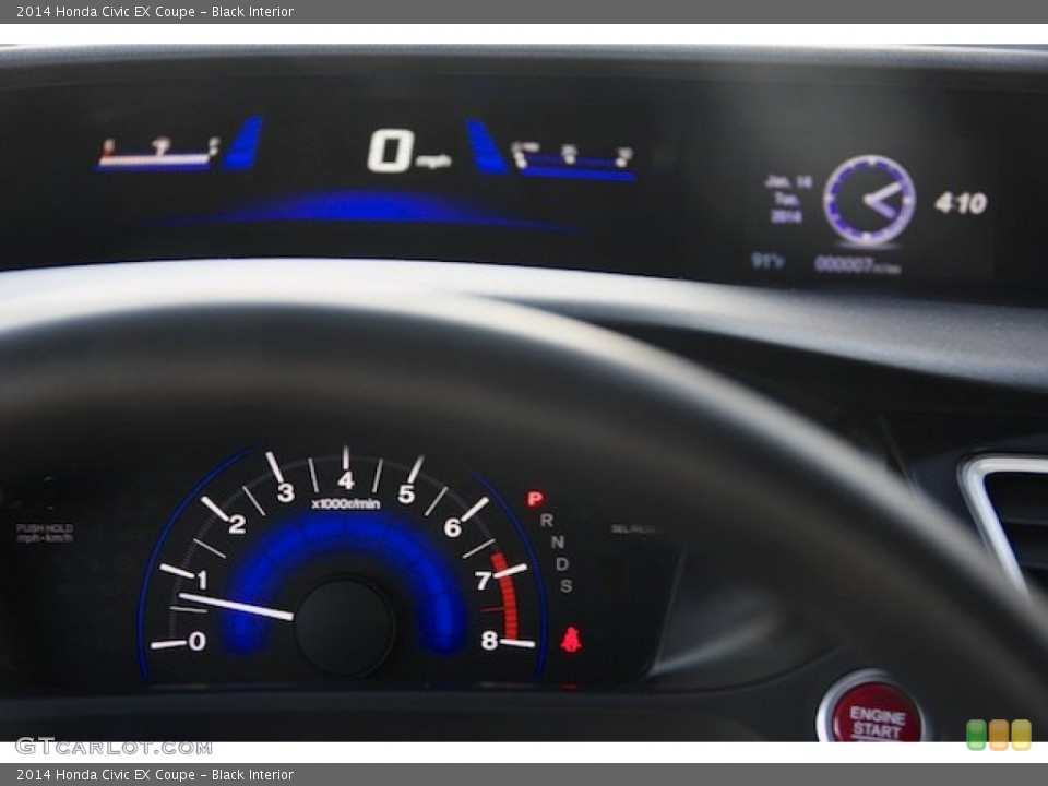 Black Interior Gauges for the 2014 Honda Civic EX Coupe #89760598