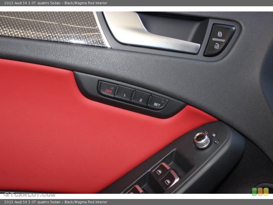 Black/Magma Red Interior Controls for the 2013 Audi S4 3.0T quattro Sedan #89760958