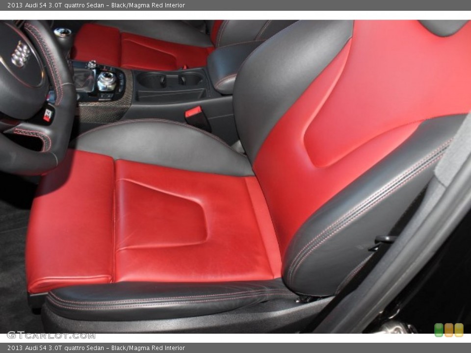 Black/Magma Red Interior Front Seat for the 2013 Audi S4 3.0T quattro Sedan #89760970