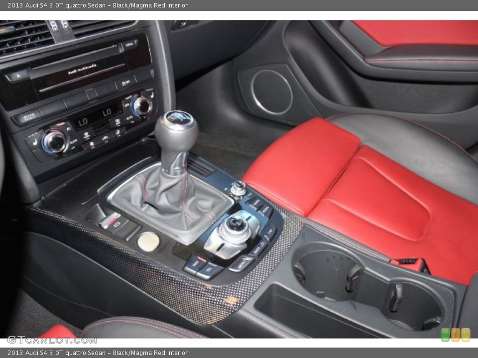 Black/Magma Red Interior Transmission for the 2013 Audi S4 3.0T quattro Sedan #89760988