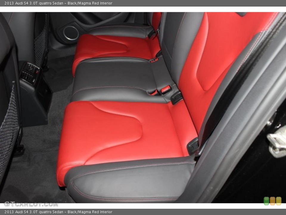Black/Magma Red Interior Rear Seat for the 2013 Audi S4 3.0T quattro Sedan #89761066