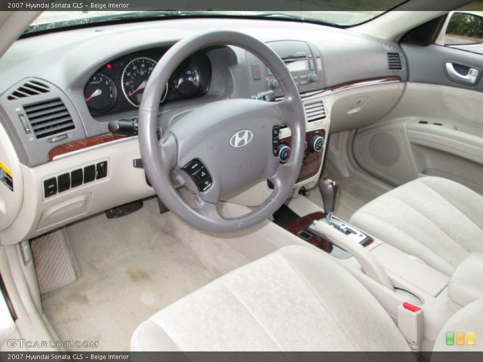 Beige 2007 Hyundai Sonata Interiors