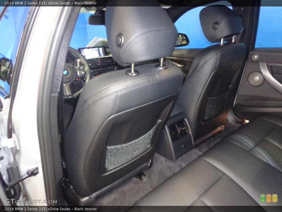 Black Interior Rear Seat for the 2014 BMW 3 Series 335i xDrive Sedan #89763047
