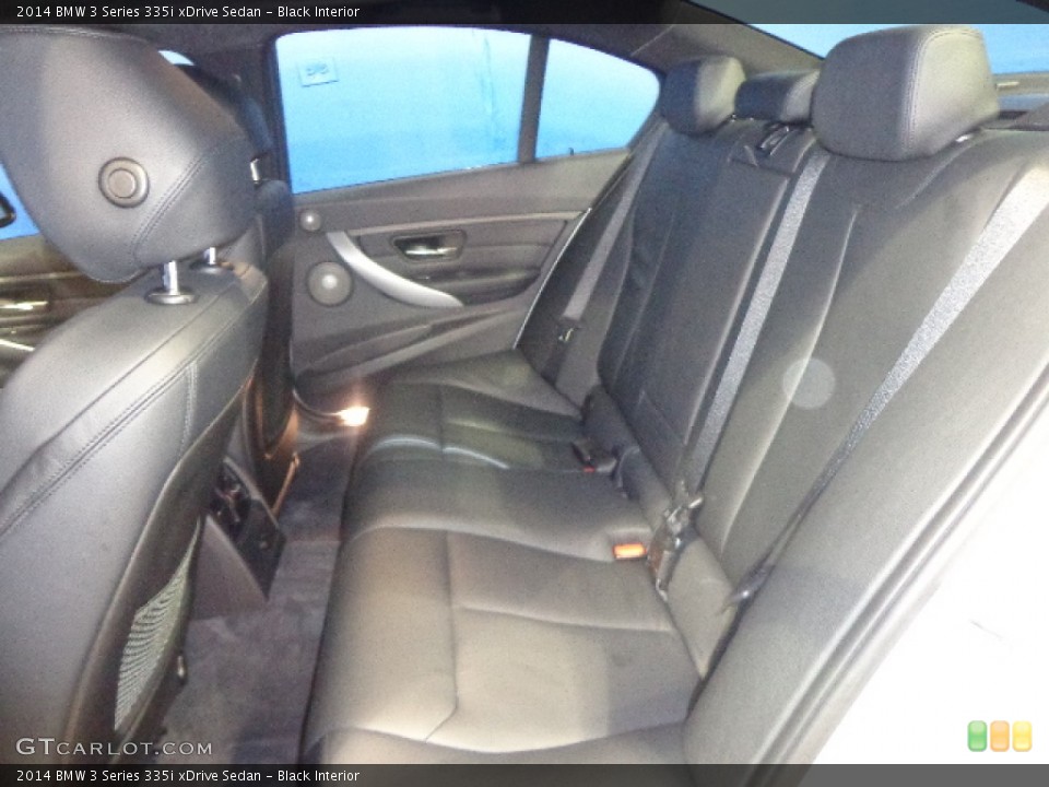 Black Interior Rear Seat for the 2014 BMW 3 Series 335i xDrive Sedan #89763080
