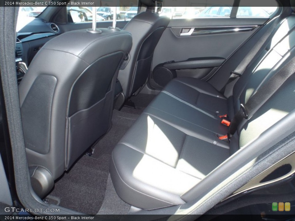 Black Interior Rear Seat for the 2014 Mercedes-Benz C 350 Sport #89766074
