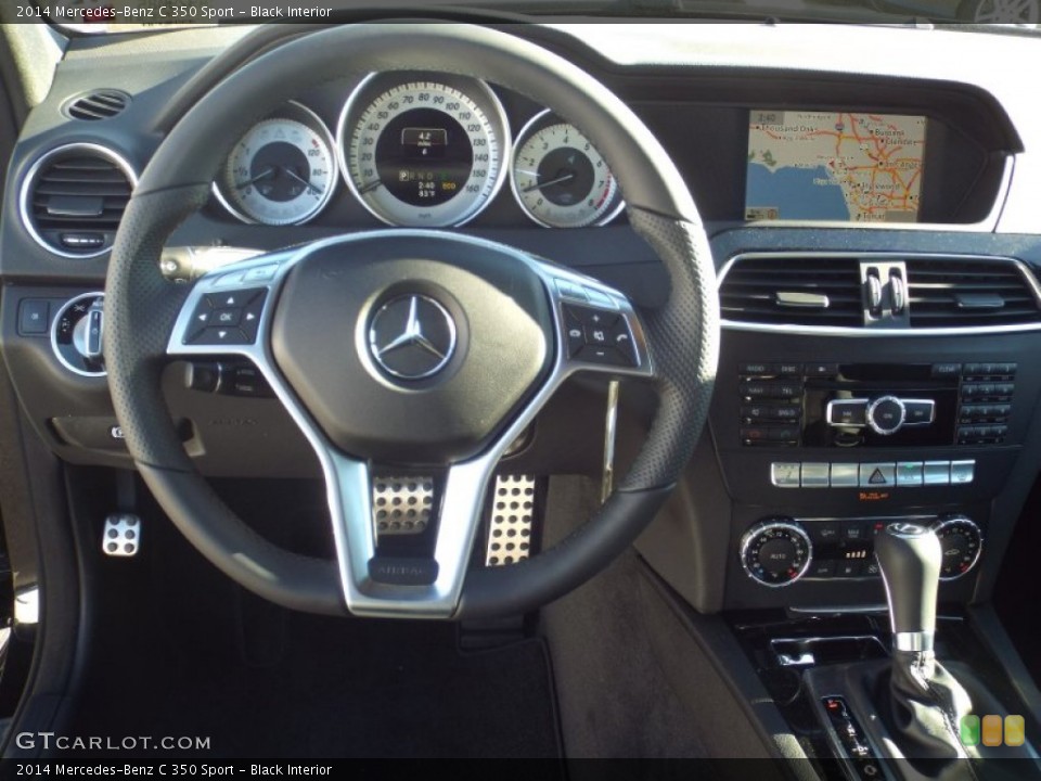 Black Interior Steering Wheel for the 2014 Mercedes-Benz C 350 Sport #89766095