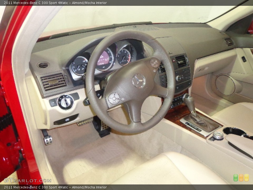 Almond/Mocha 2011 Mercedes-Benz C Interiors