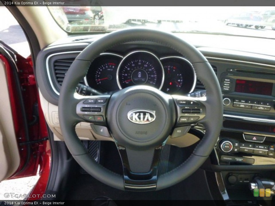 Beige Interior Steering Wheel for the 2014 Kia Optima EX #89770817