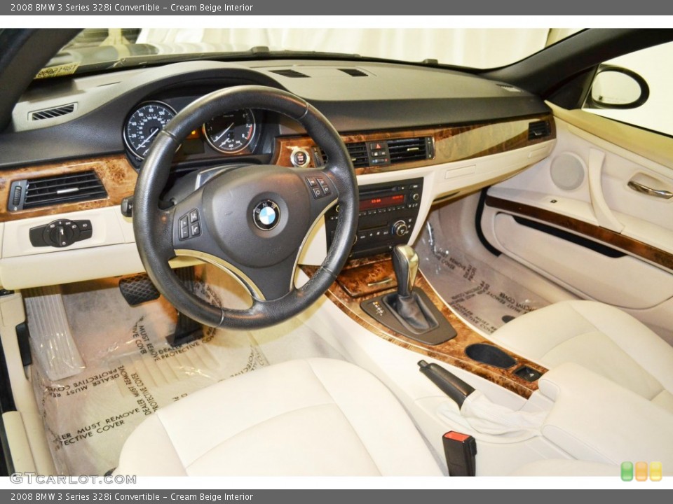 Cream Beige Interior Prime Interior for the 2008 BMW 3 Series 328i Convertible #89773946