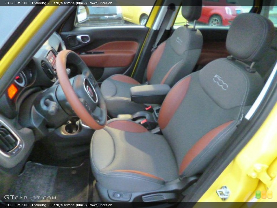 Black/Marrone (Black/Brown) Interior Front Seat for the 2014 Fiat 500L Trekking #89777324