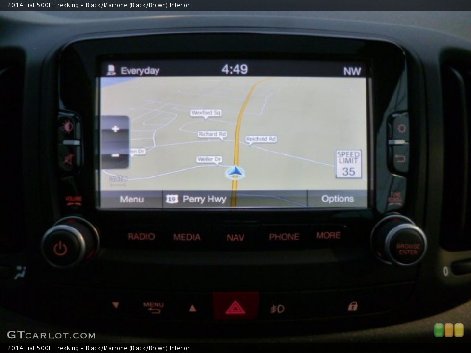 Black/Marrone (Black/Brown) Interior Navigation for the 2014 Fiat 500L Trekking #89777378