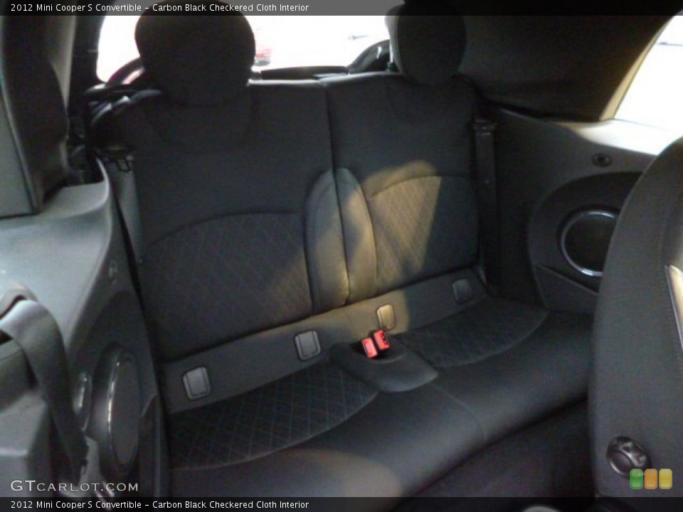 Carbon Black Checkered Cloth Interior Rear Seat for the 2012 Mini Cooper S Convertible #89778468