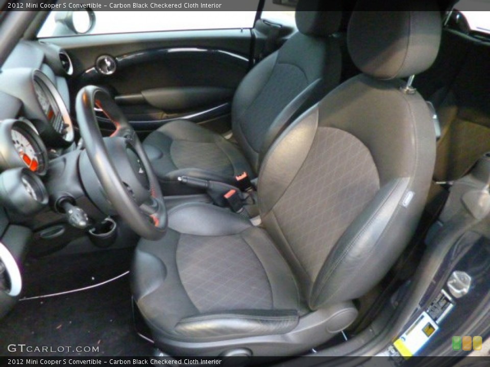 Carbon Black Checkered Cloth Interior Photo for the 2012 Mini Cooper S Convertible #89778530