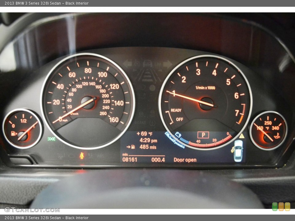 Black Interior Gauges for the 2013 BMW 3 Series 328i Sedan #89779508