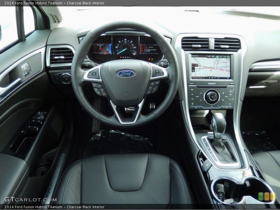 Charcoal Black Interior Dashboard for the 2014 Ford Fusion Hybrid Titanium #89779751