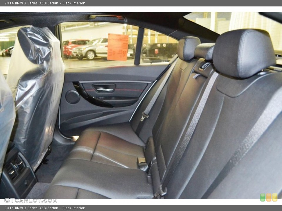 Black Interior Rear Seat for the 2014 BMW 3 Series 328i Sedan #89783759