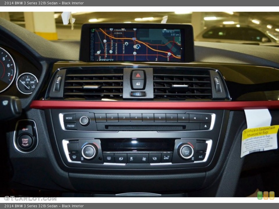 Black Interior Controls for the 2014 BMW 3 Series 328i Sedan #89783783