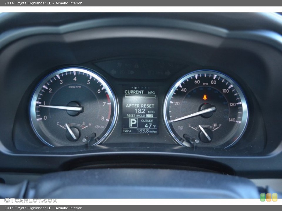 Almond Interior Gauges for the 2014 Toyota Highlander LE #89784029