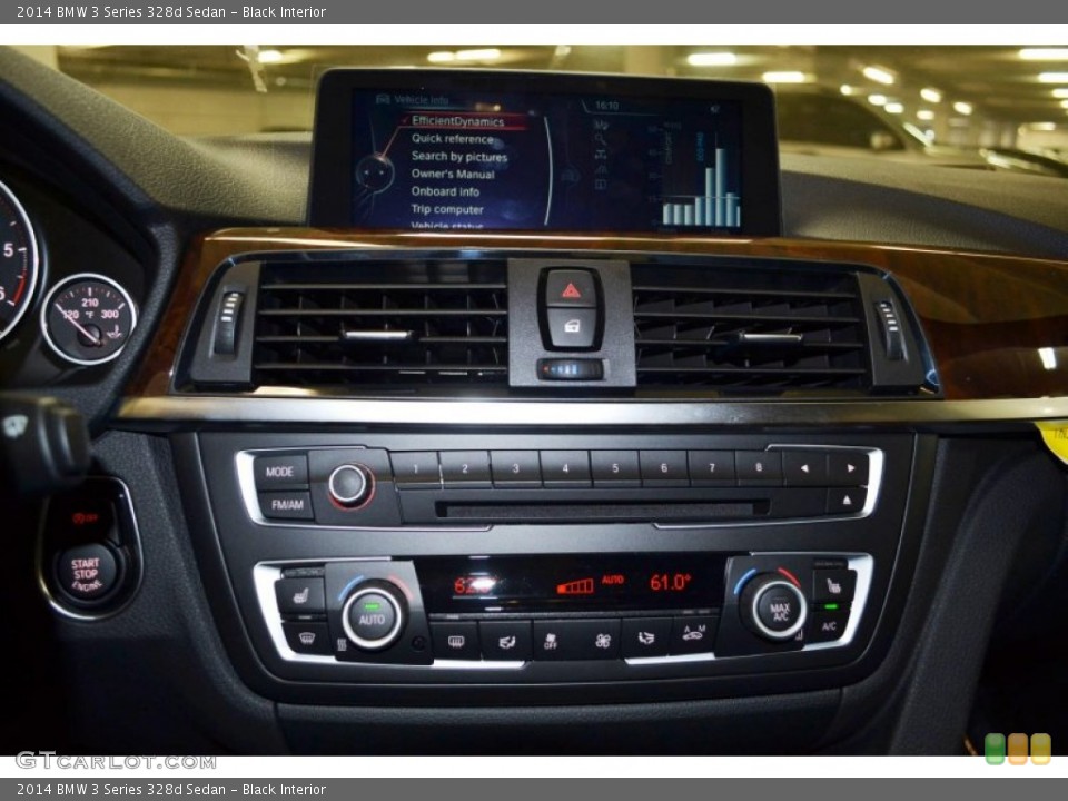 Black Interior Controls for the 2014 BMW 3 Series 328d Sedan #89784647